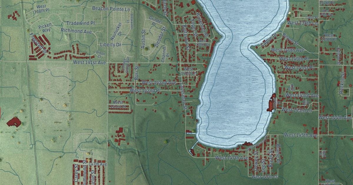Map of Cedar Lake, Indiana in 2026