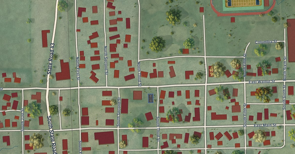 Map of Chalmers, Indiana in 2026