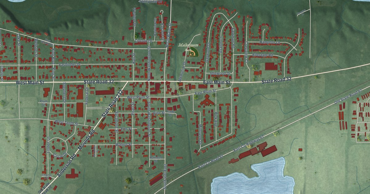Map of Chesterfield, Indiana in 2026