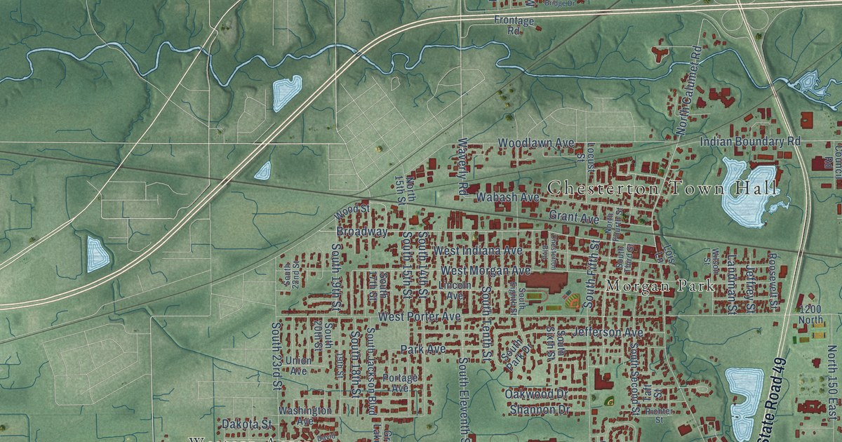 Map of Chesterton, Indiana in 2026