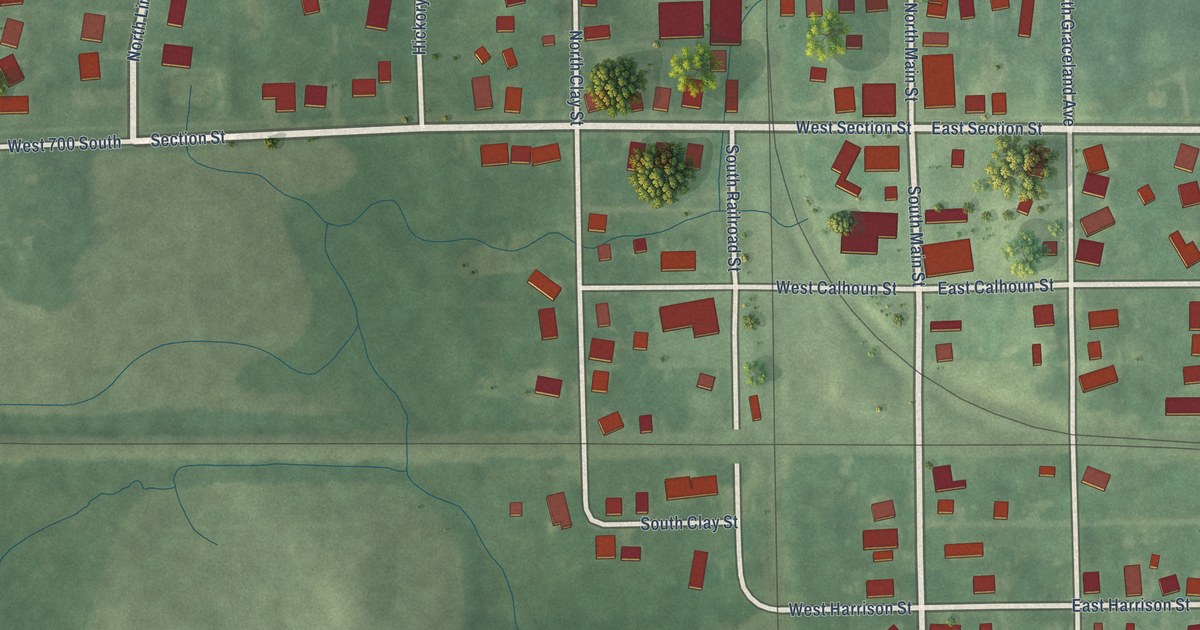 Map of Claypool, Indiana in 2026