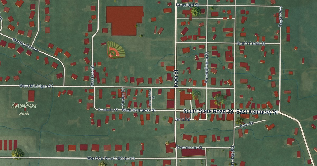 Map of Clayton, Indiana in 2026