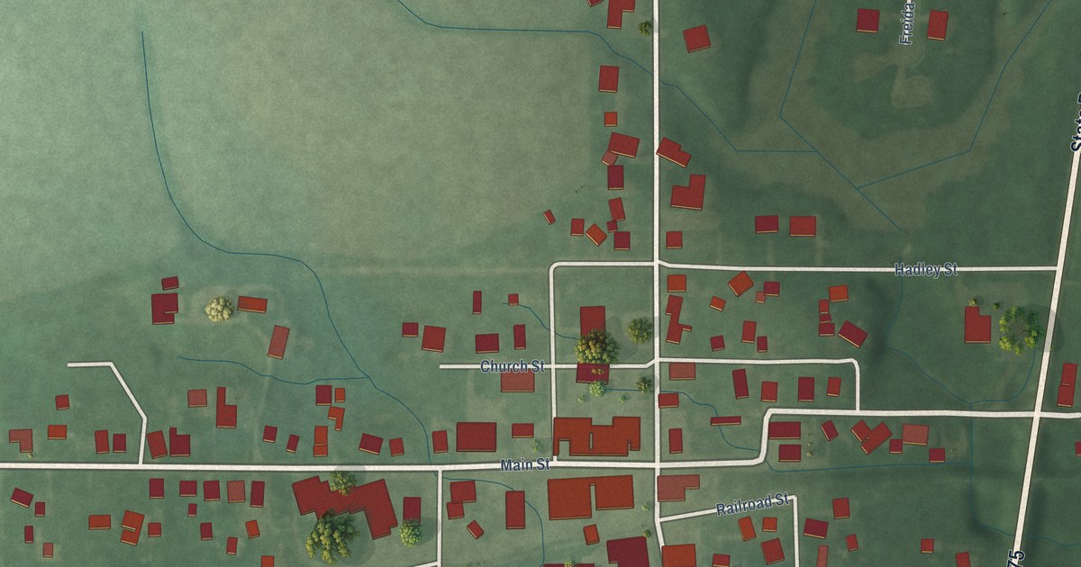 Map of Coatesville, Indiana in 2026