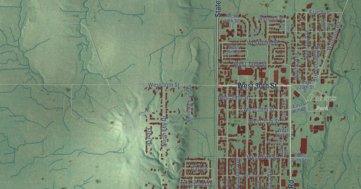 Map of Connersville, Indiana in 2026