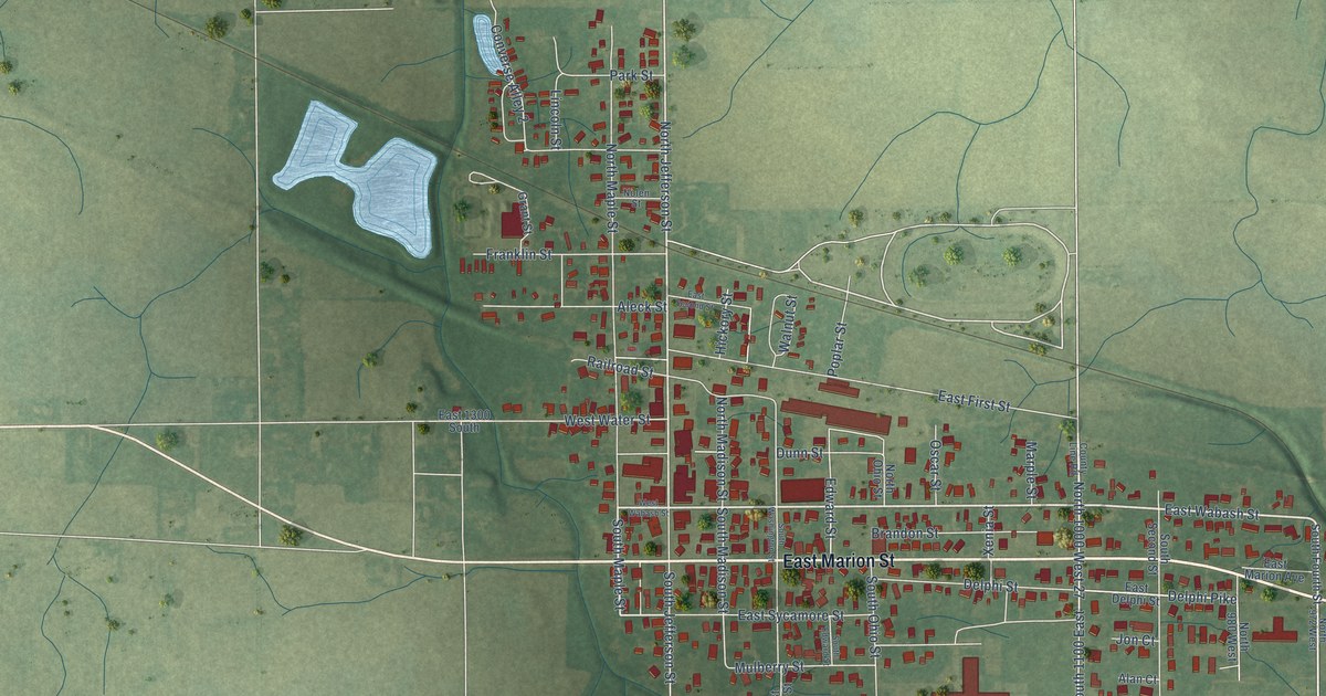 Map of Converse, Indiana in 2026
