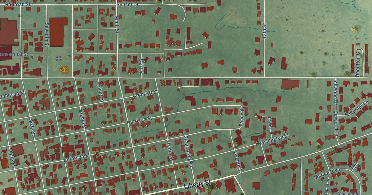 Map of Covington, Indiana in 2026