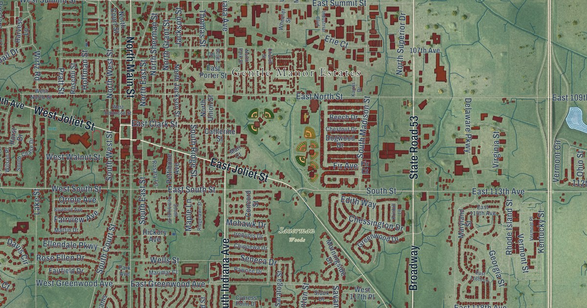 Map of Crown Point, Indiana in 2026