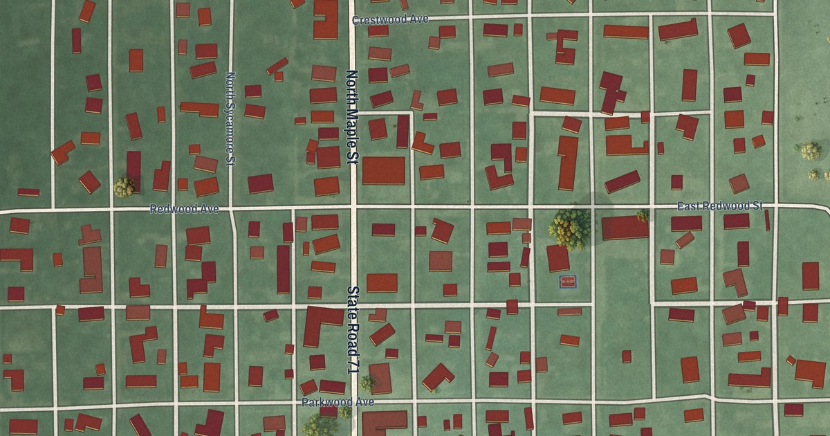 Map of Dana, Indiana in 2026