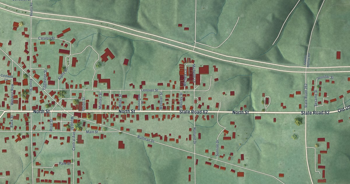 Map of Dillsboro, Indiana in 2026