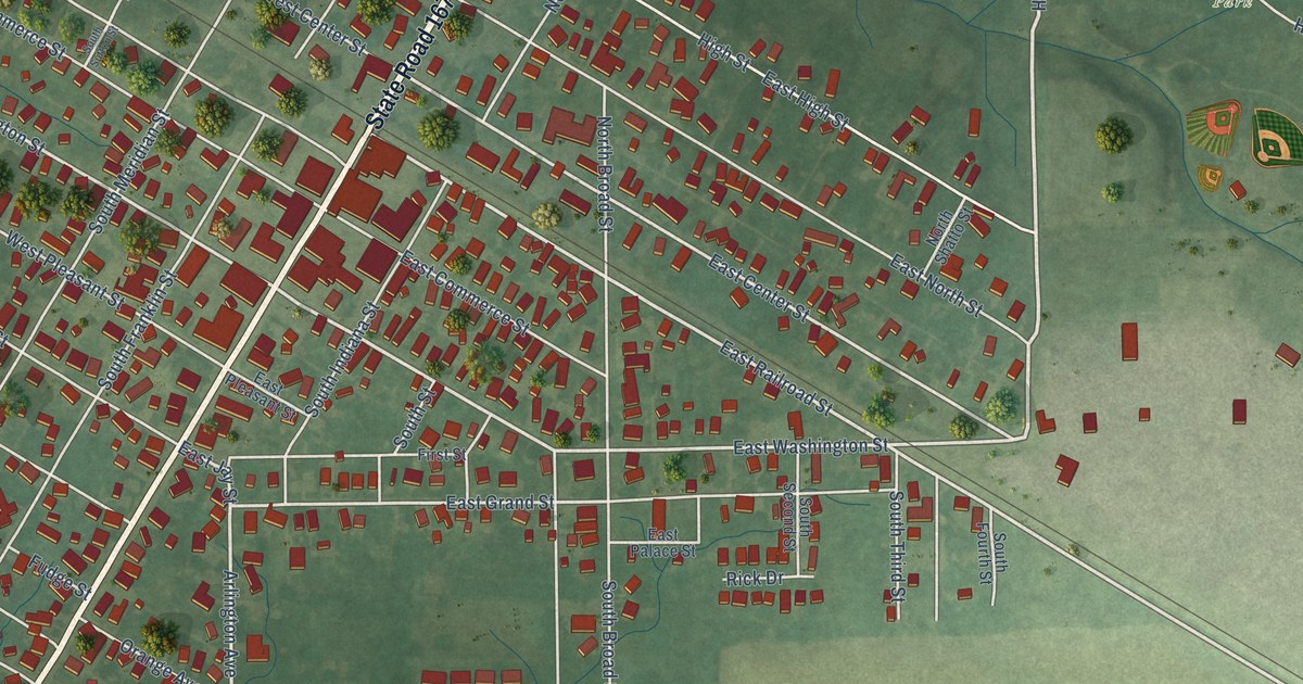 Map of Dunkirk, Indiana in 2026