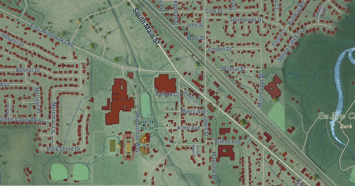 Map of Dunlap, Indiana in 2026