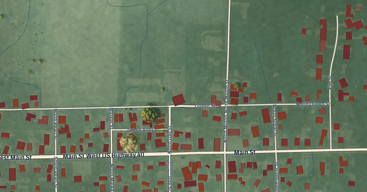 Map of East Germantown, Indiana in 2026