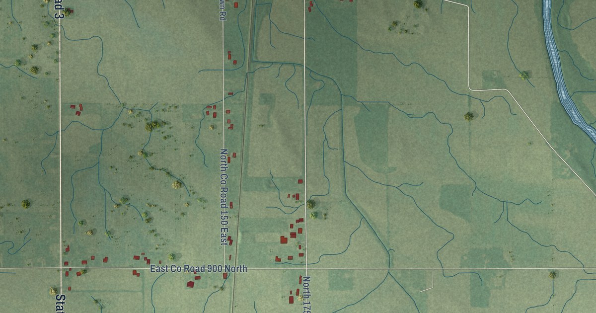 Map of Eaton, Indiana in 2026
