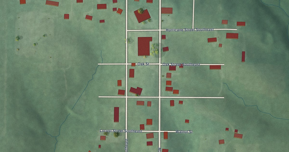 Map of Elizabeth, Indiana in 2026