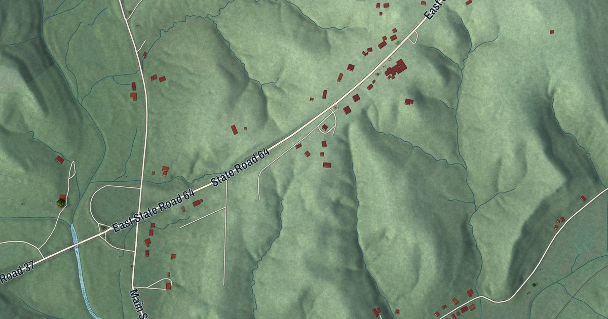 Map of English, Indiana in 2026