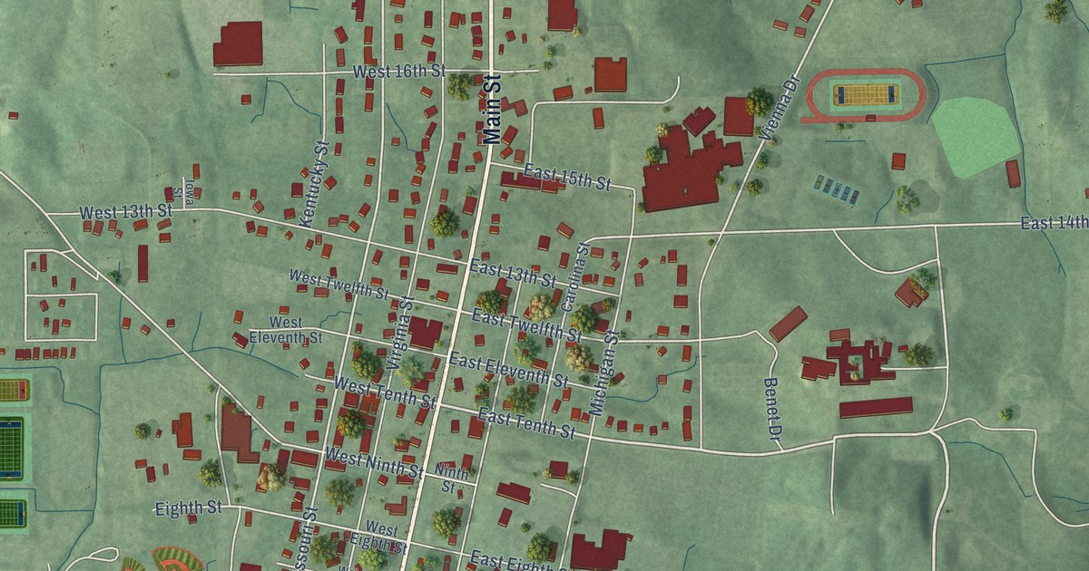 Map of Ferdinand, Indiana in 2026