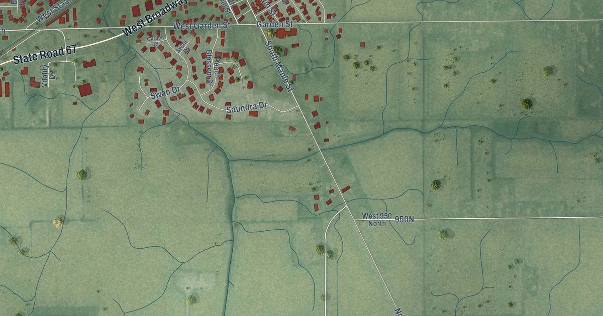 Map of Fortville, Indiana in 2026