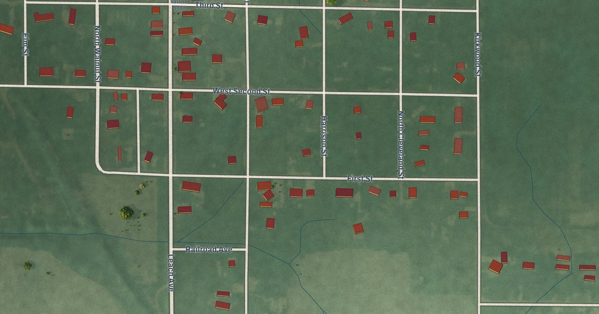 Map of Fowlerton, Indiana in 2026