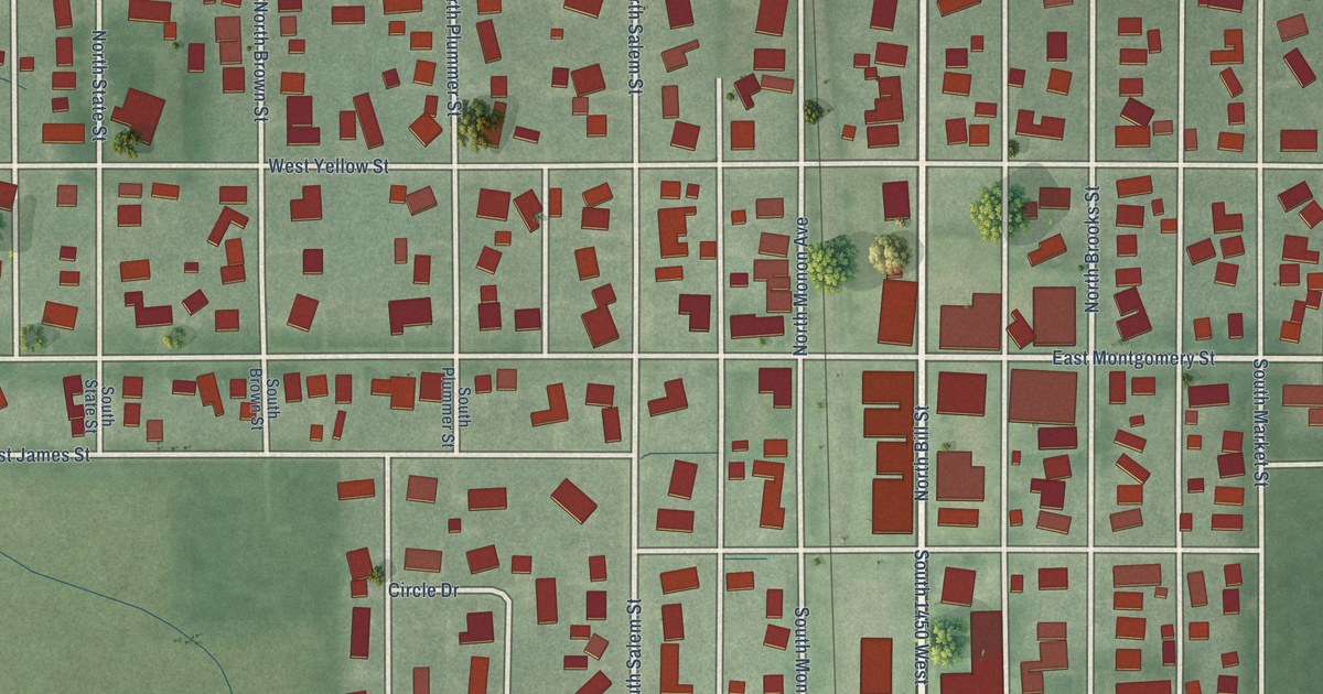 Map of Francesville, Indiana in 2026