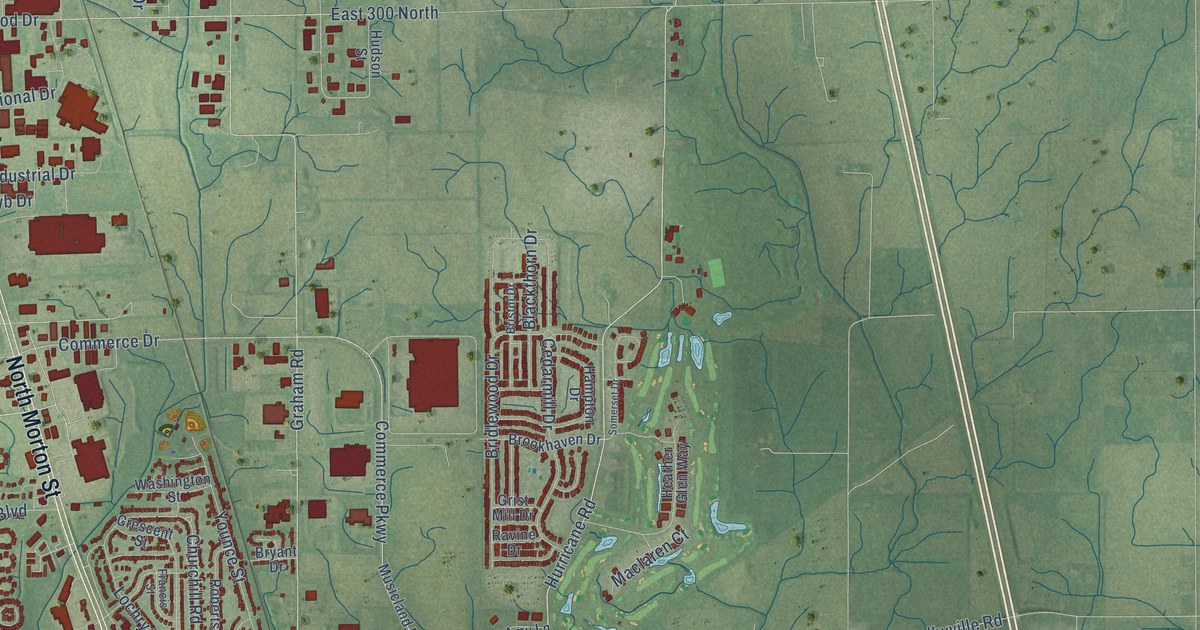 Map of Franklin, Indiana in 2026