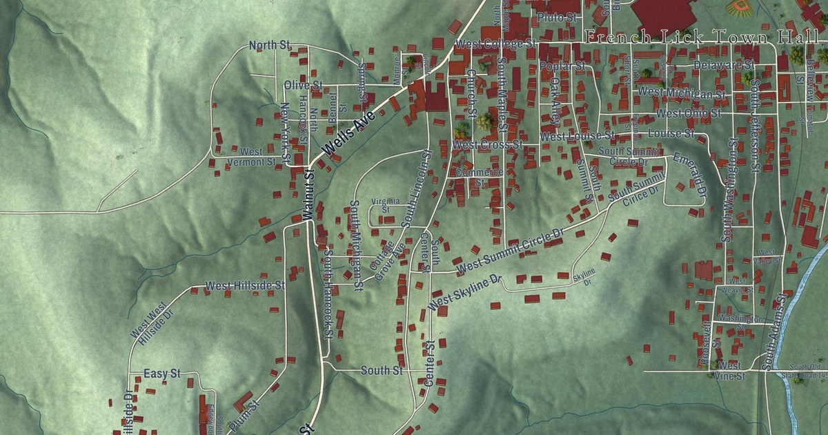Map of French Lick, Indiana in 2026