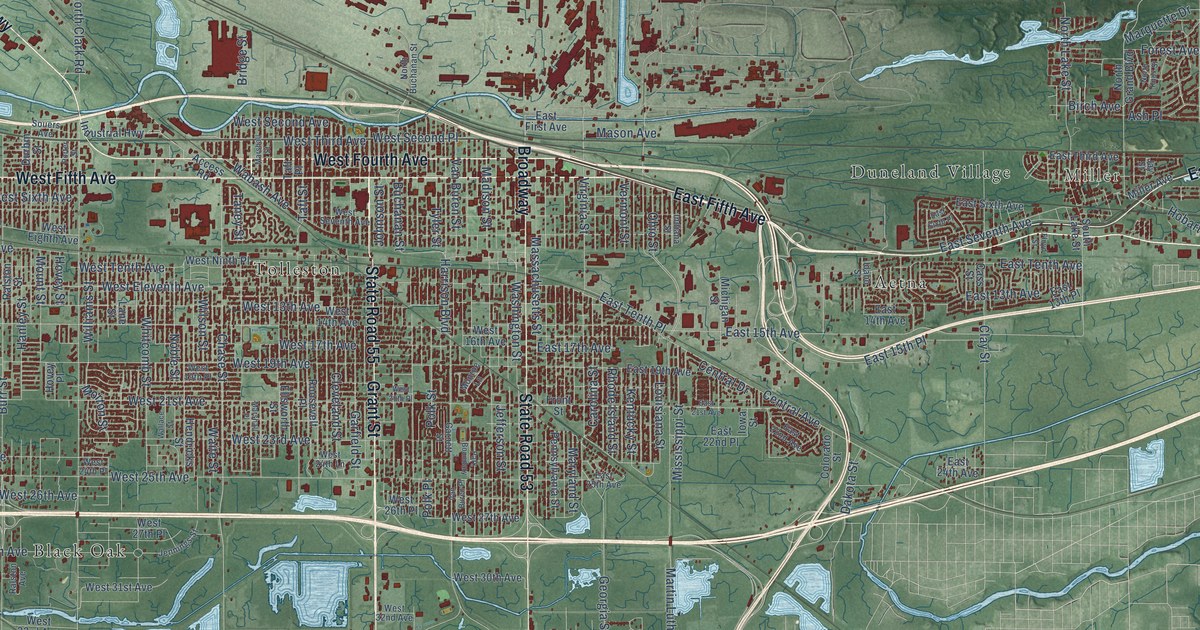 Map of Gary, Indiana in 2026