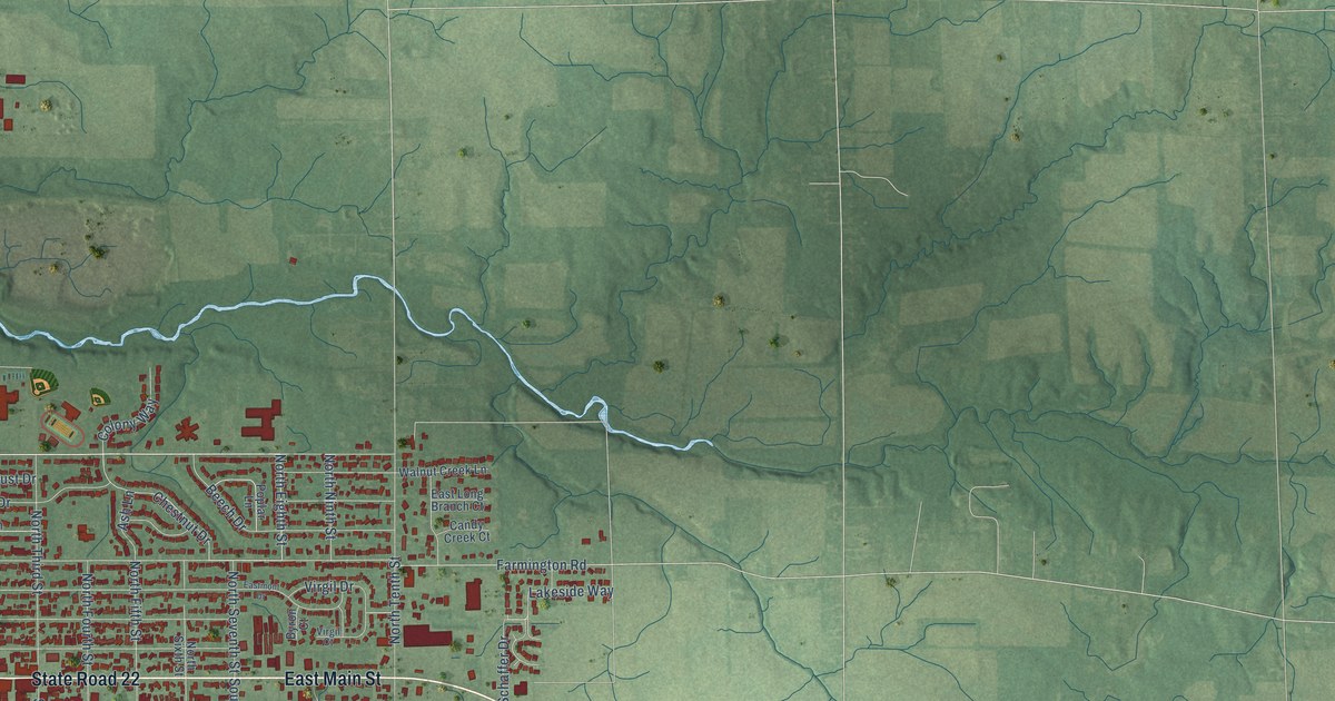 Map of Gas City, Indiana in 2026