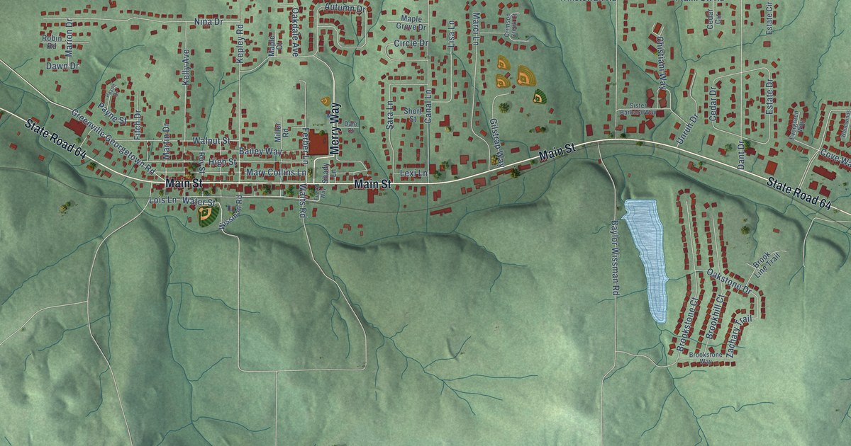 Map of Georgetown, Indiana in 2026