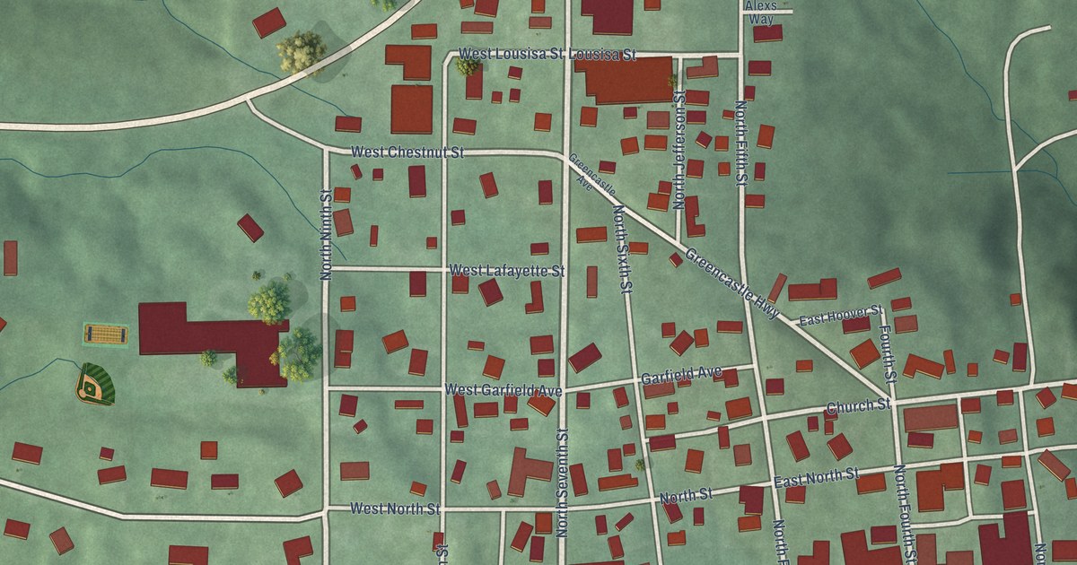 Map of Gosport, Indiana in 2026