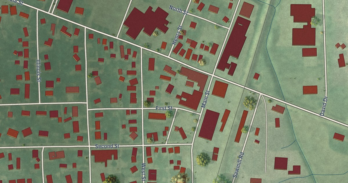 Map of Grabill, Indiana in 2026