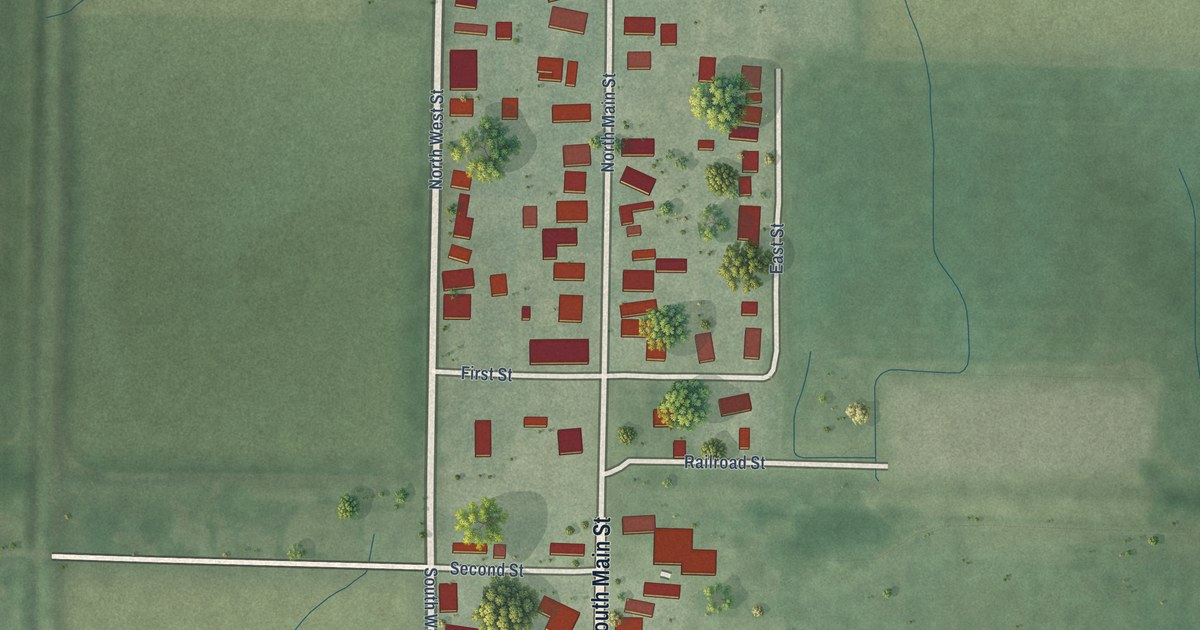 Map of Griffin, Indiana in 2026