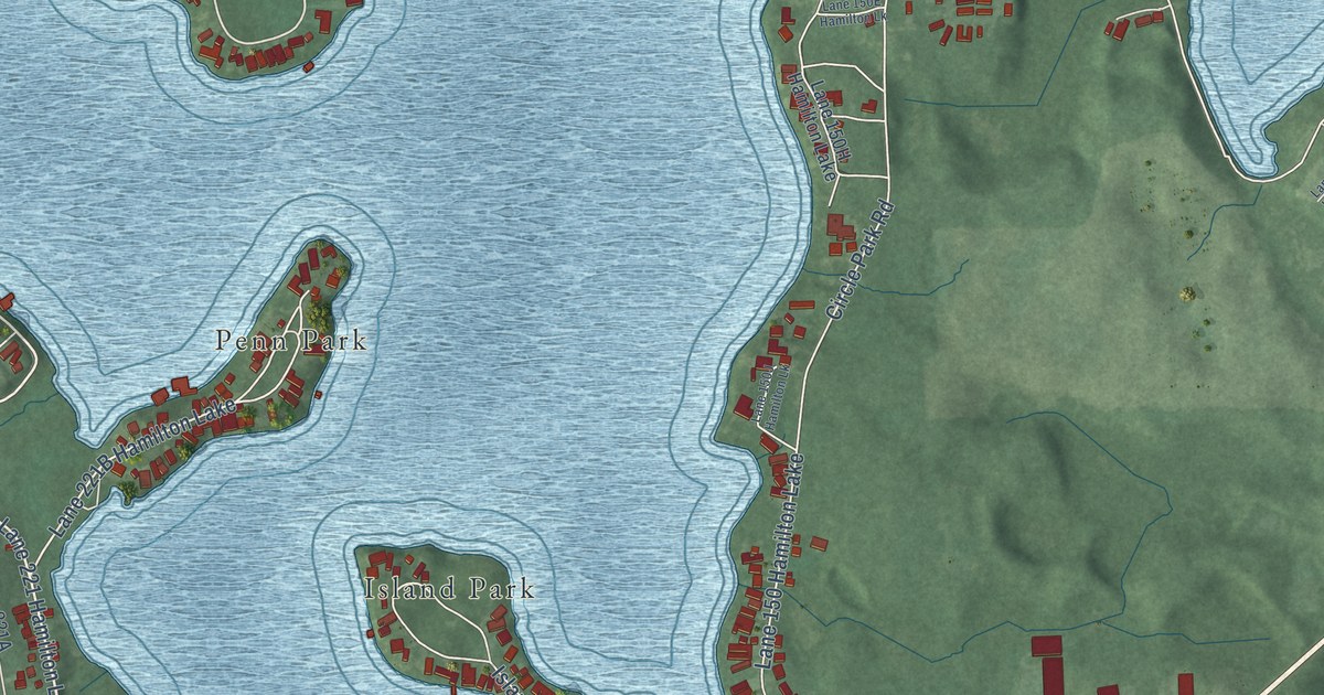 Map of Hamilton, Indiana in 2026