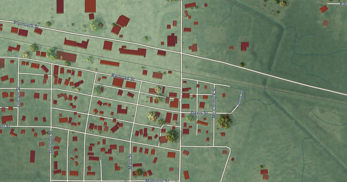 Map of Hamlet, Indiana in 2026
