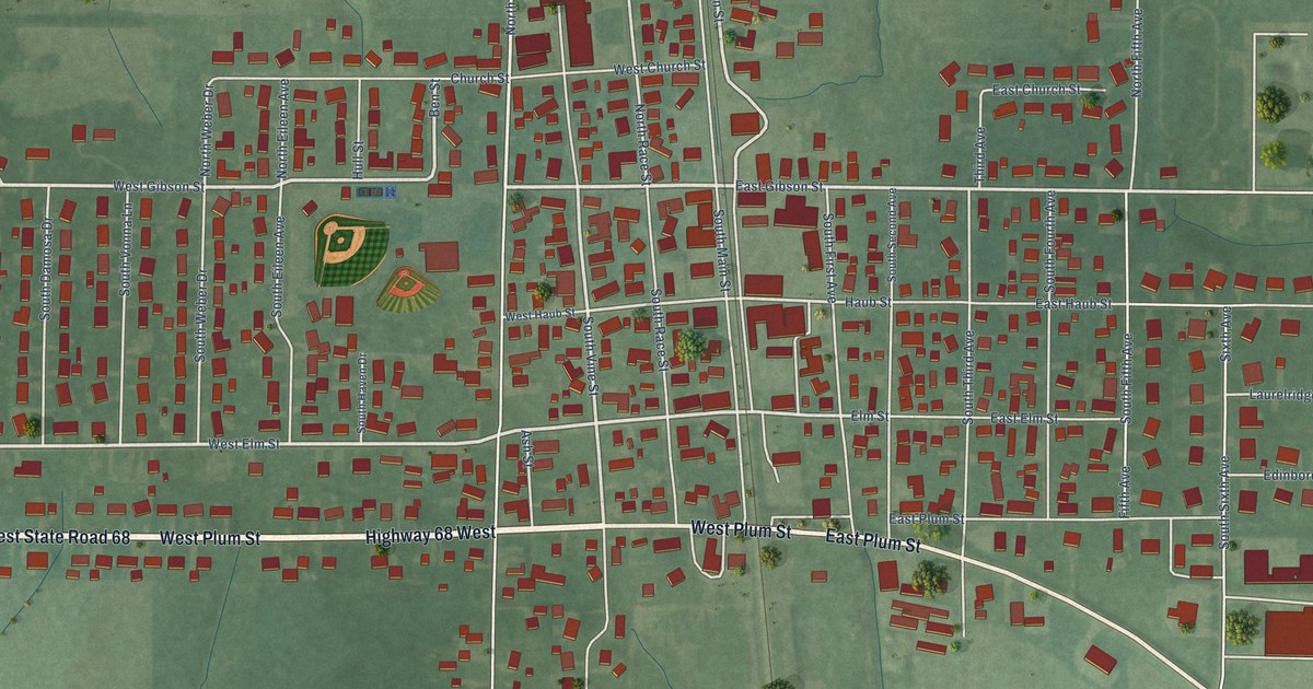 Map of Haubstadt, Indiana in 2026
