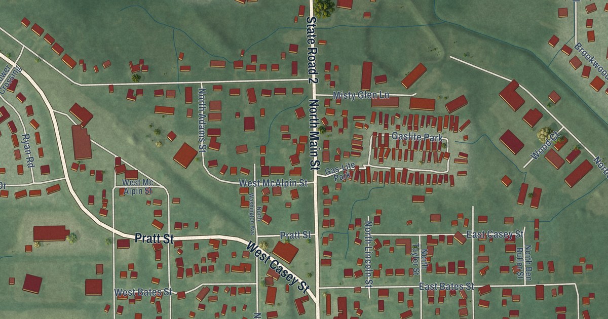 Map of Hebron, Indiana in 2026
