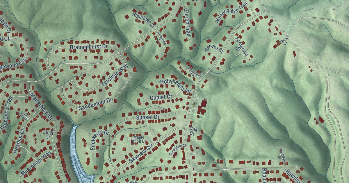 Map of Hidden Valley, Indiana in 2026