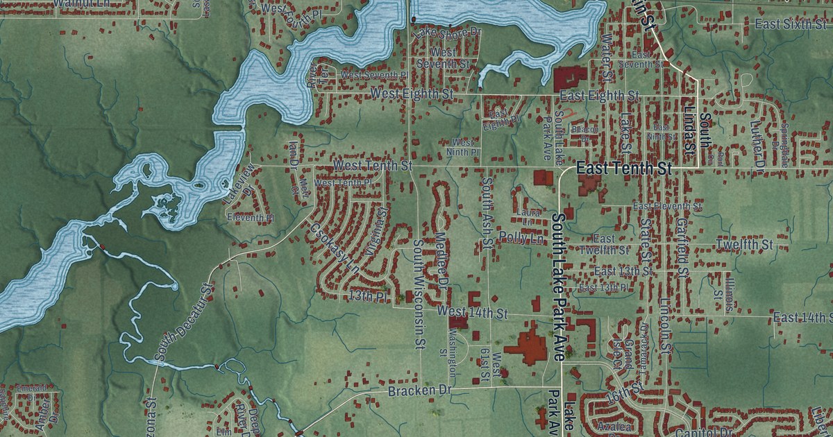 Map of Hobart, Indiana in 2026