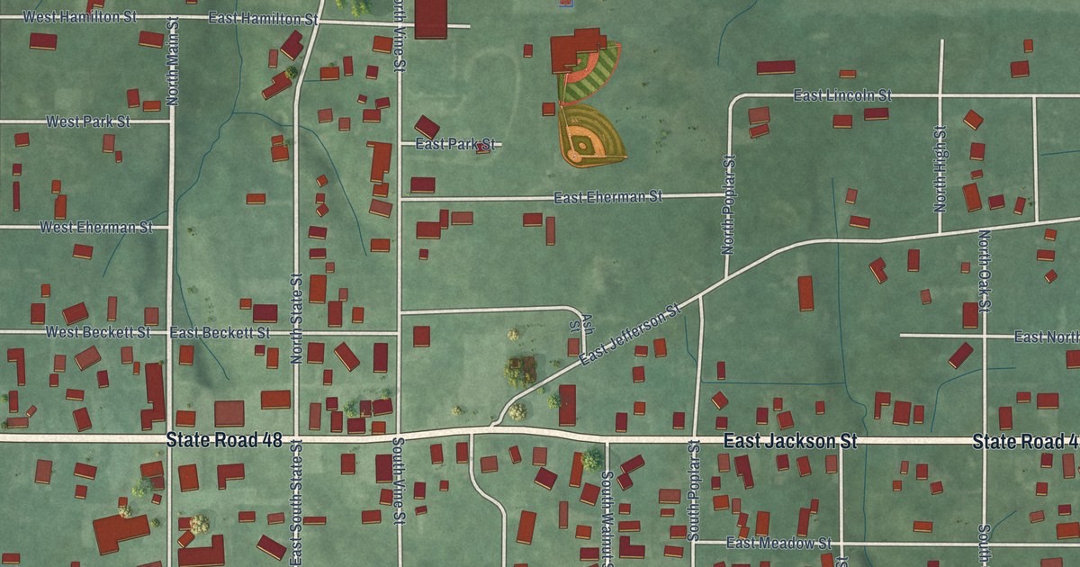Map of Hymera, Indiana in 2026