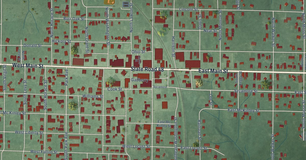 Map of Jasonville, Indiana in 2026