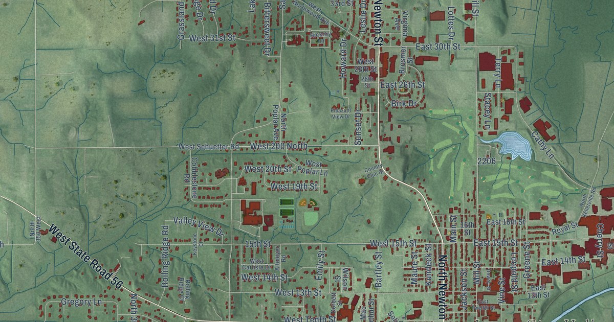 Map of Jasper, Indiana in 2026
