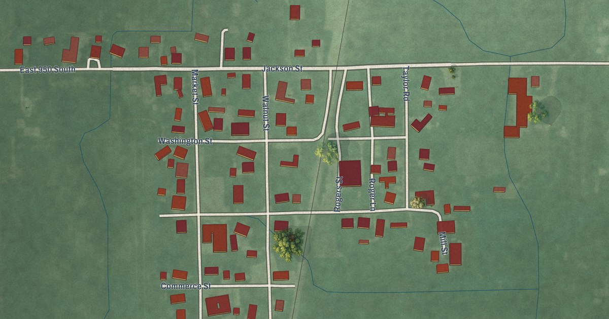 Map of Jonesville, Indiana in 2026