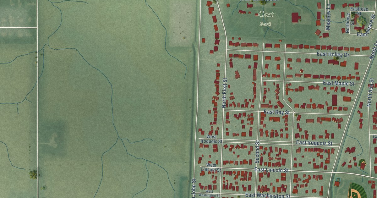Map of Kentland, Indiana in 2026