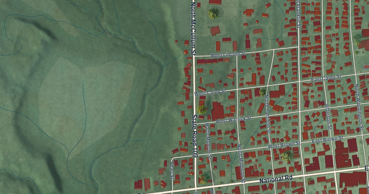 Map of Knightstown, Indiana in 2026
