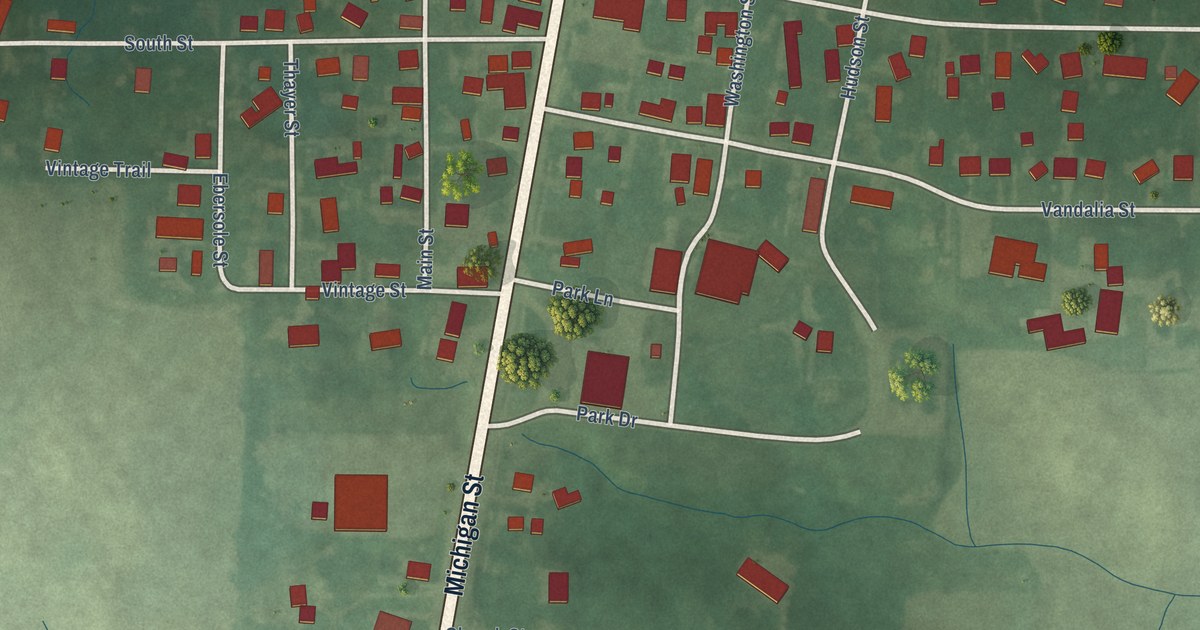 Map of La Paz, Indiana in 2026