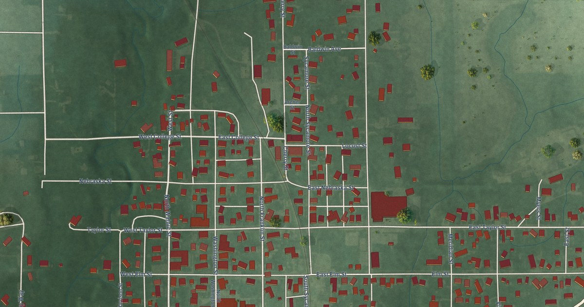 Map of Ladoga, Indiana in 2026
