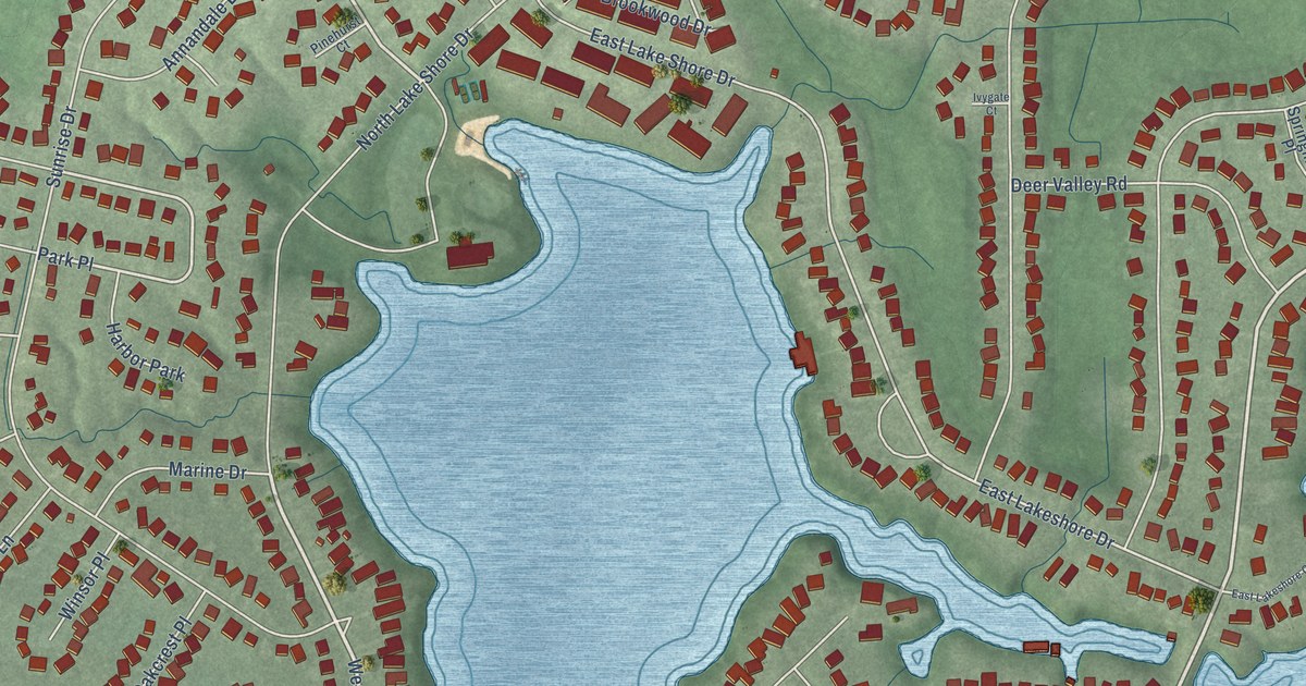 Map of Lakes of the Four Seasons, Indiana in 2026