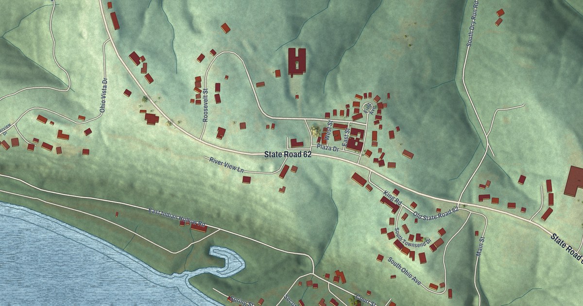 Map of Leavenworth, Indiana in 2026