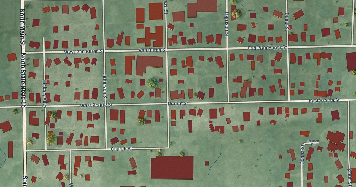 Map of Leesburg, Indiana in 2026