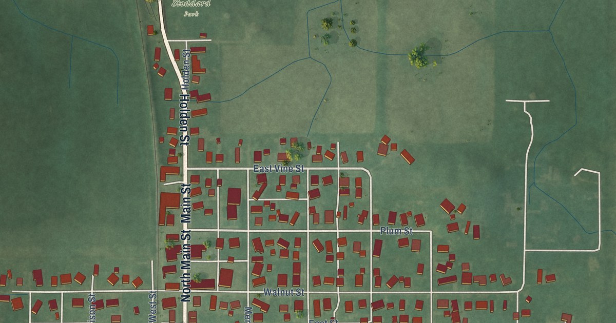 Map of Linden, Indiana in 2026
