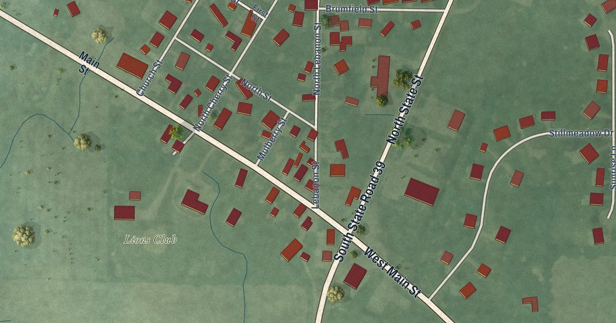Map of Lizton, Indiana in 2026